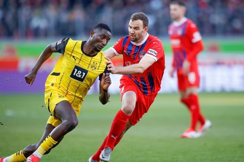 Germany: Soccer 1st Bundesliga, Matchday 20 - 1. FC Heidenheim vs. Borussia Dortmund - Voith-Arena