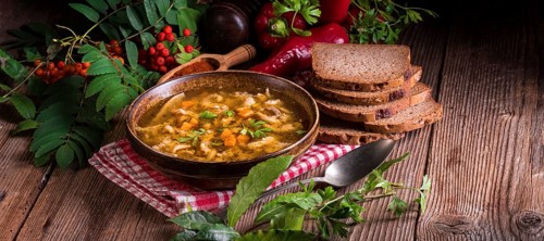 Polish beef tripe soup