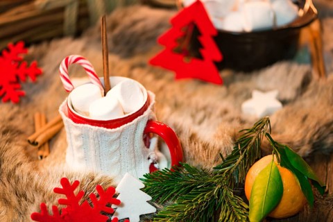 Hot chocolate with marshmallows