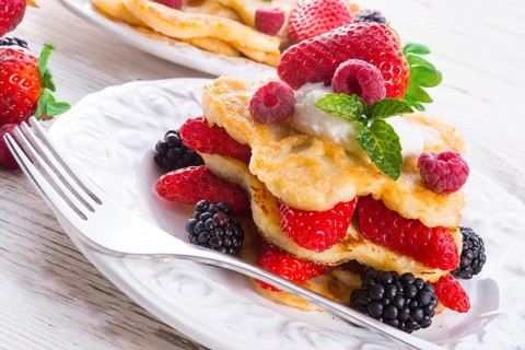 Pancake. Crepes With Berries