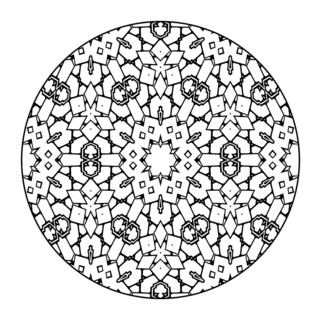 An image of a nice Mandala black and white
