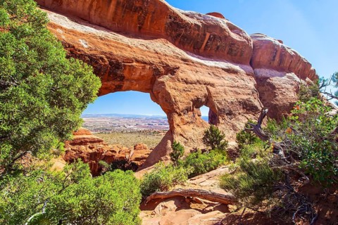 Picturesque red-brown sandstone cliffs form a unique landscape. Grandiose rock compositions natural