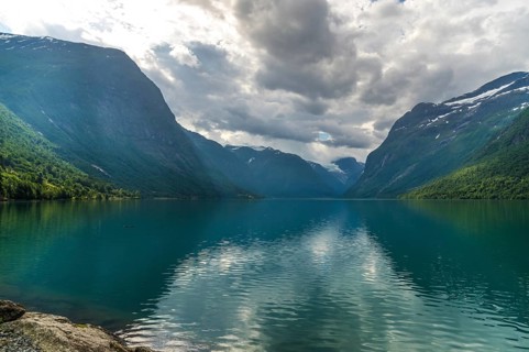 The Kjenndalsbreen is part of the Jostedalsbreen, one of the largest glaciers in Norway, and forms