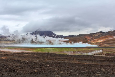 Geothermal power plants in Namaskard, Myvatn Area in Iceland