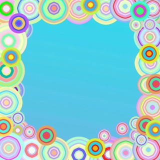 Vintage colorful circles background. Style 70s and 80s