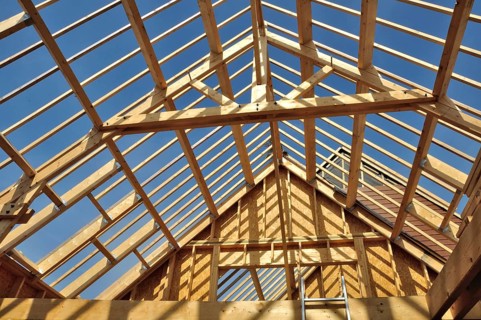 Construction of a wooden house