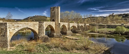 Frías Medieval Bridge, 13th Century Gothic Style, Ebro River, Frías Medieval Town, Historic
