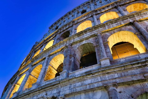 Colosseum in rome, photo as a background in old italian roman capital city, rome, italy