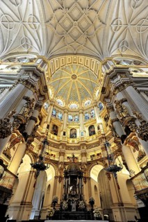 Santa Maria de la Encarnación, Cathedral of Granada, Interior view, Sublime cathedral dome with