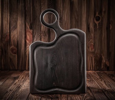 Vintage Black Burned Chopping Wooden Board