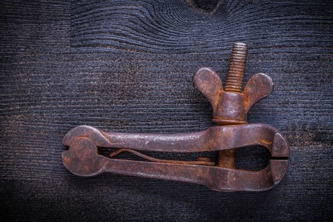 Old clamp on vintage board