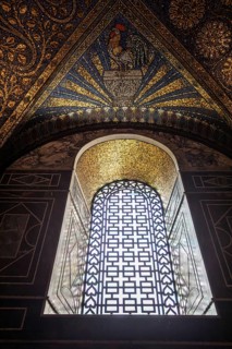 Church windows in Aachen Cathedral - Aachen, North Rhine-Westphalia, Germany, Europe