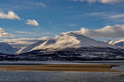 Panorama at Ramfjordbotn, Troms, Norway, Europe