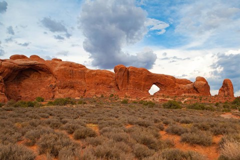 Arches National Park, Moab, Utah, USA. Bordered by the Colorado River in the southeast, it is known