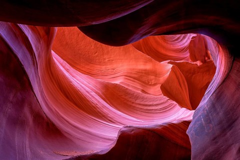 Antelope Canyon is a slot canyon in the American Southwest, on Navajo land east of Page, Arizona.