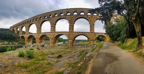 Pont du gard, photo as a background, digital image