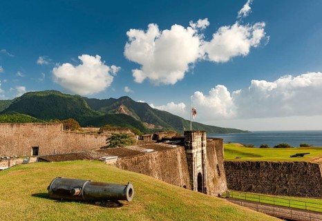 The fort of Basse-Terre on the basse-terre of Guadeloupe, French Antilles, Caribbean, France,