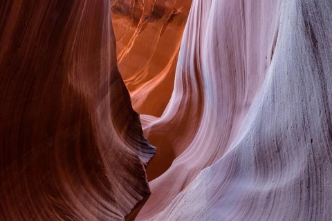 Antelope Canyon is a slot canyon in the American Southwest, on Navajo land east of Page, Arizona.