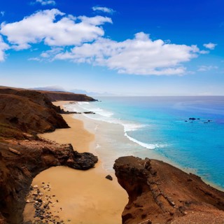 Fuerteventura La Pared beach at Canary Islands Pajara of Spain