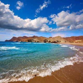 Almeria Playa del Monsul beach at Cabo de Gata in Spain
