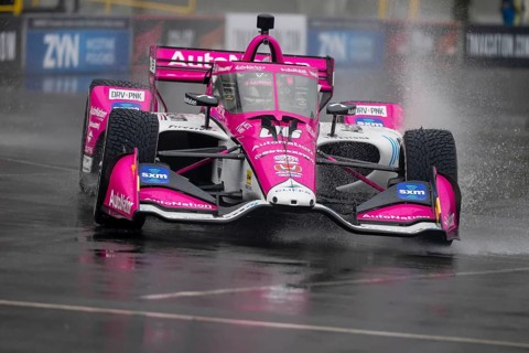 INDYCAR Series driver, HELIO CASTRONEVES (06) of Sao Paulo, Brazil, travels through the turns
