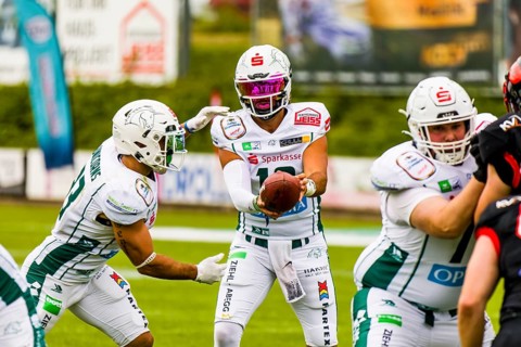 German Football League, Game: Schwäbisch Hall Unicorns, Saarland Hurricanes in the Optima Sportpark