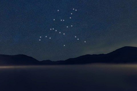 Hercules star constellation, Night sky, Cluster of stars, Deep space, Celestial Strongman,