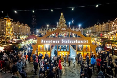 The Dresden Striezelmarkt is a Christmas market in Dresden. It has been held in Advent since 1434,