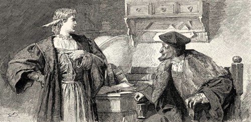 Mephistopheles with Baccalaureus, second act, Faust II, by Johann Wolfgang von Goethe