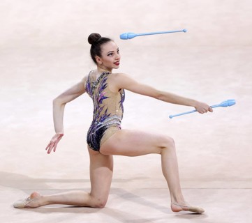 Sofia, Bulgaria - 27 March, 2021:Kamelya Tuncel of Turkey performs during the individual Clubs