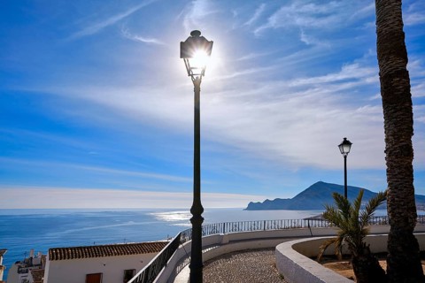 Altea white village in Alicante at Mediterranean Spain