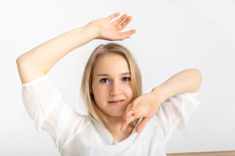 An image of a female dancer in action