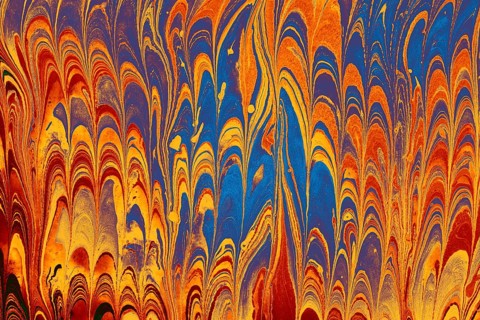 Ebru marble effect surface pattern design for print