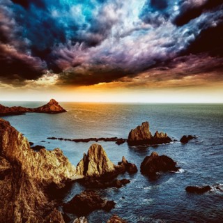 Almeria Cabo de Gata las Sirenas point rocks in Mediterranean sea of Spain