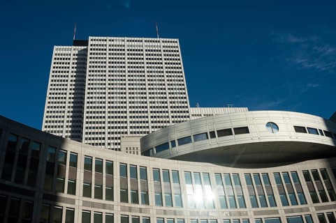 01.01.2018, Tokyo, Japan, Asia, Tokyo Metropolitan Assembly Building in the Shinjuku district of