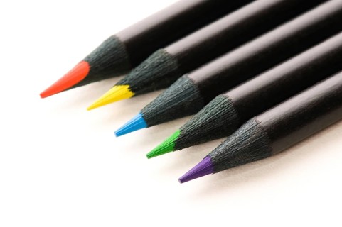 Collection of colorful pencils, poland