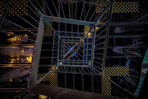 Spiral staircase of image. Shooting Location: Sendai, Miyagi Prefecture