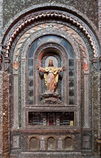 Pilgrimage church of St Nicholas, wall panelling made of shells and rock crystal, reliquary, St.,