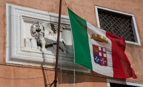 Italy Venice Museo Storico Navale -189 Maritime Museum at Campo San Biásio Façade section with