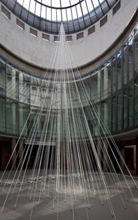 Schirn-Kunsthalle, Rotunda 1983-1986 built by the architects BJSS with installation MORNING BEAMS /