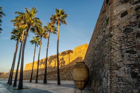 Royal Castle and Walls, main historic landmark of Ceuta in Spain, North Africa