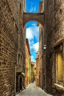 Beautiful Cityscape and Stone Architecture in Castiglione Del Lago, Umbria - Italy