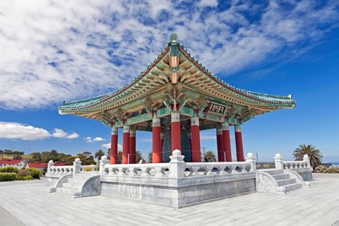 Korean Bell of Friendship pagoda in San Pedro, California