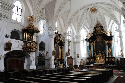 Former Jesuit church in Straubing with high altar