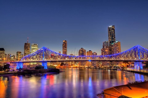 Brisbane Skyline and Story Bridge, Brisbane, Australia, Oceania