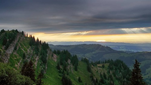 Light and weather mood at the Seelekopf, Nagelfluhkette, Allgäu