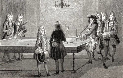 Ludwig XIV. spielt Billard, Versailles, Frankreich, 1694, Ludwig der Große, König von Frankreich,