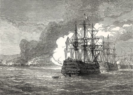 Burning of Roseau, 1805, Commonwealth of Dominica, From British Battles on Land and Sea by James