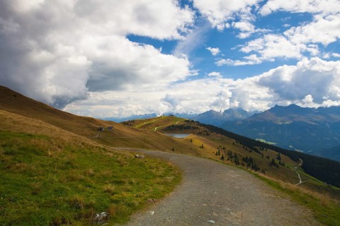Amazing ski resort in Tyrolean Alps in autumn, Austria, Europe