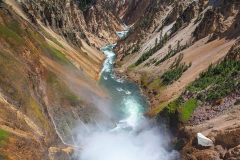 The Lower Falls on the Yellowstone River (Yellowstone National Park, Wyoming)